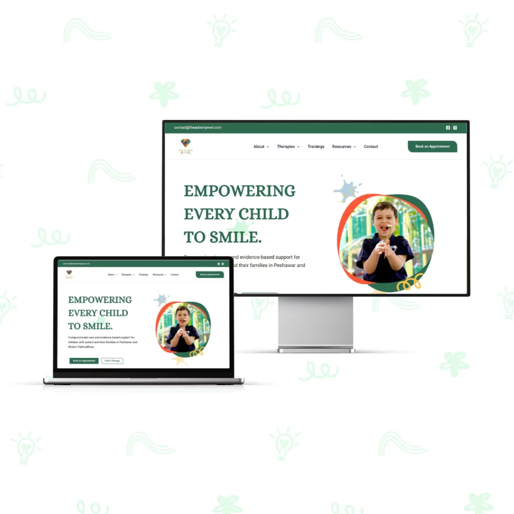 Website design for an Autism Therapy Centre