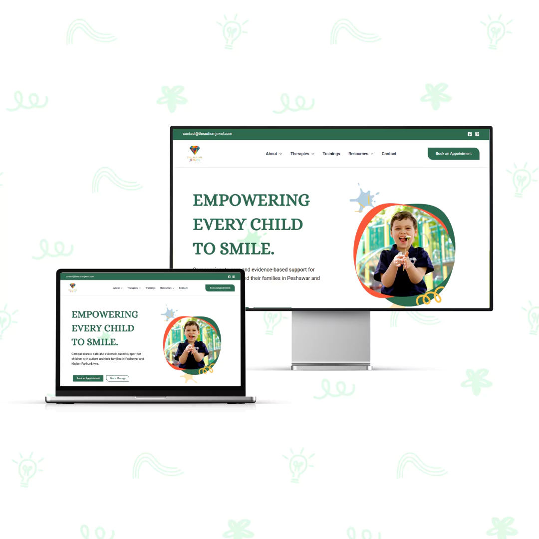 Website design for an Autism Therapy Centre